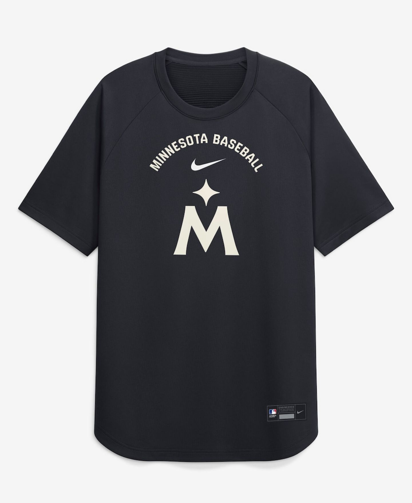Мужской топ Nike Navy Minnesota Twins Authentic Collection Batting Practice Pre-Game Raglan Dri-FIT — фото 2