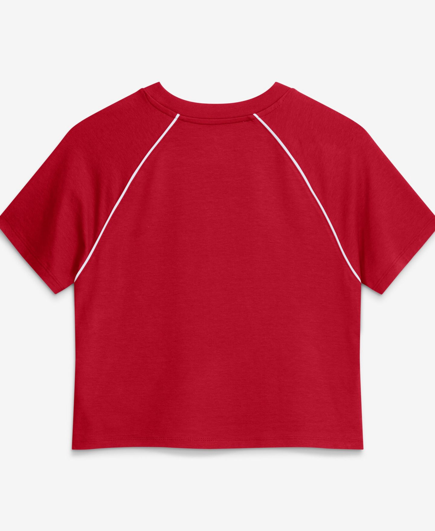 Женский топ Fanatics Scarlet San Francisco 49ers Offensive Scheme Raglan Tri-Blend Cropped — фото 3