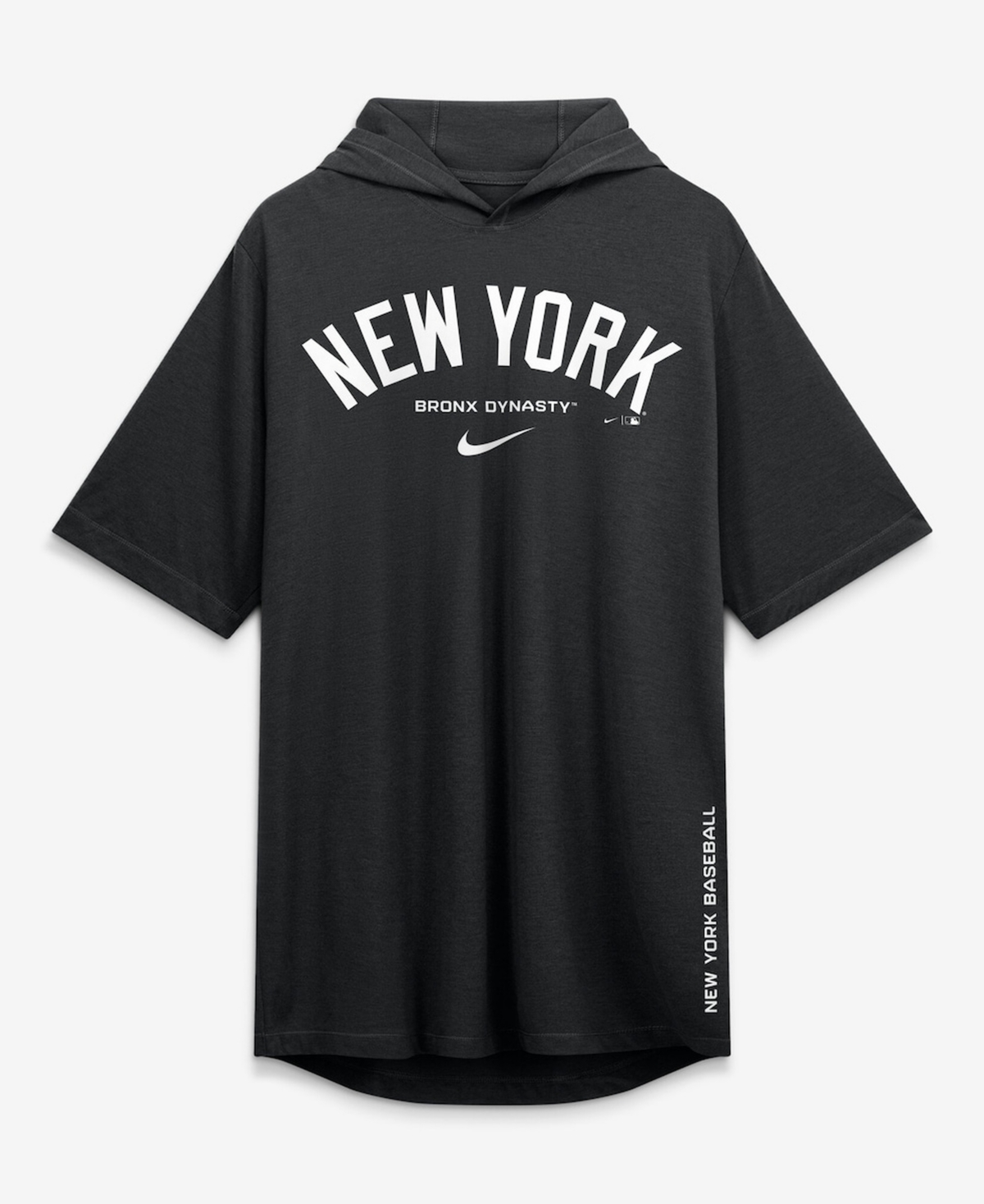 Nike Men's Black New York Yankees Arched Wordmark Tri-Blend Hooded T-Shirt