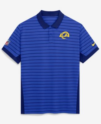 Men's Royal Los Angeles Rams Sideline Victory Stripe Dri-FIT Polo Shirt