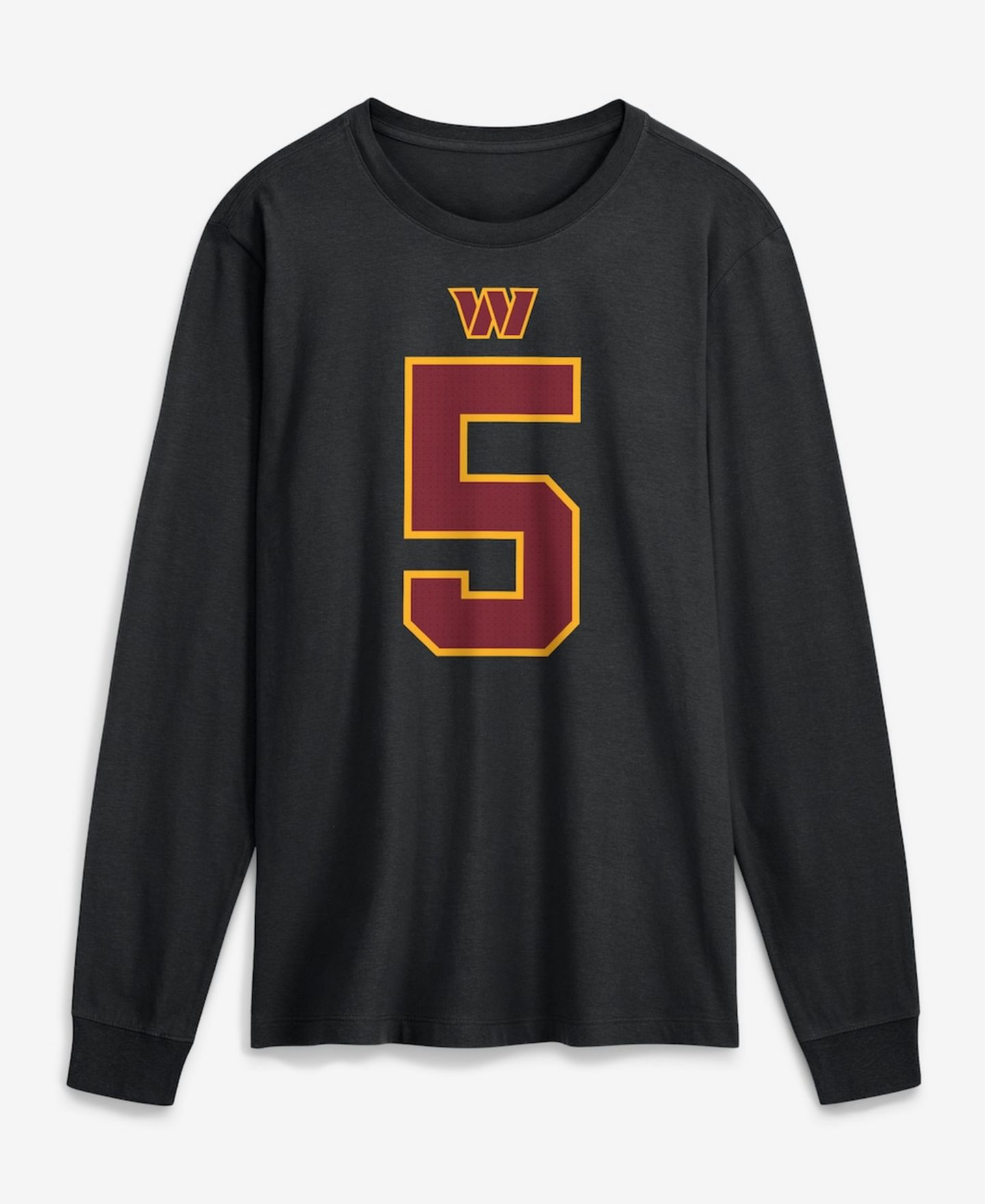 Мужская футболка Nike Jayden Daniels Black Washington Commanders Name & Number Long Sleeve — фото 2