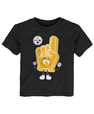 Baby Boys and Girls Black Pittsburgh Steelers Handy Man T-Shirt
