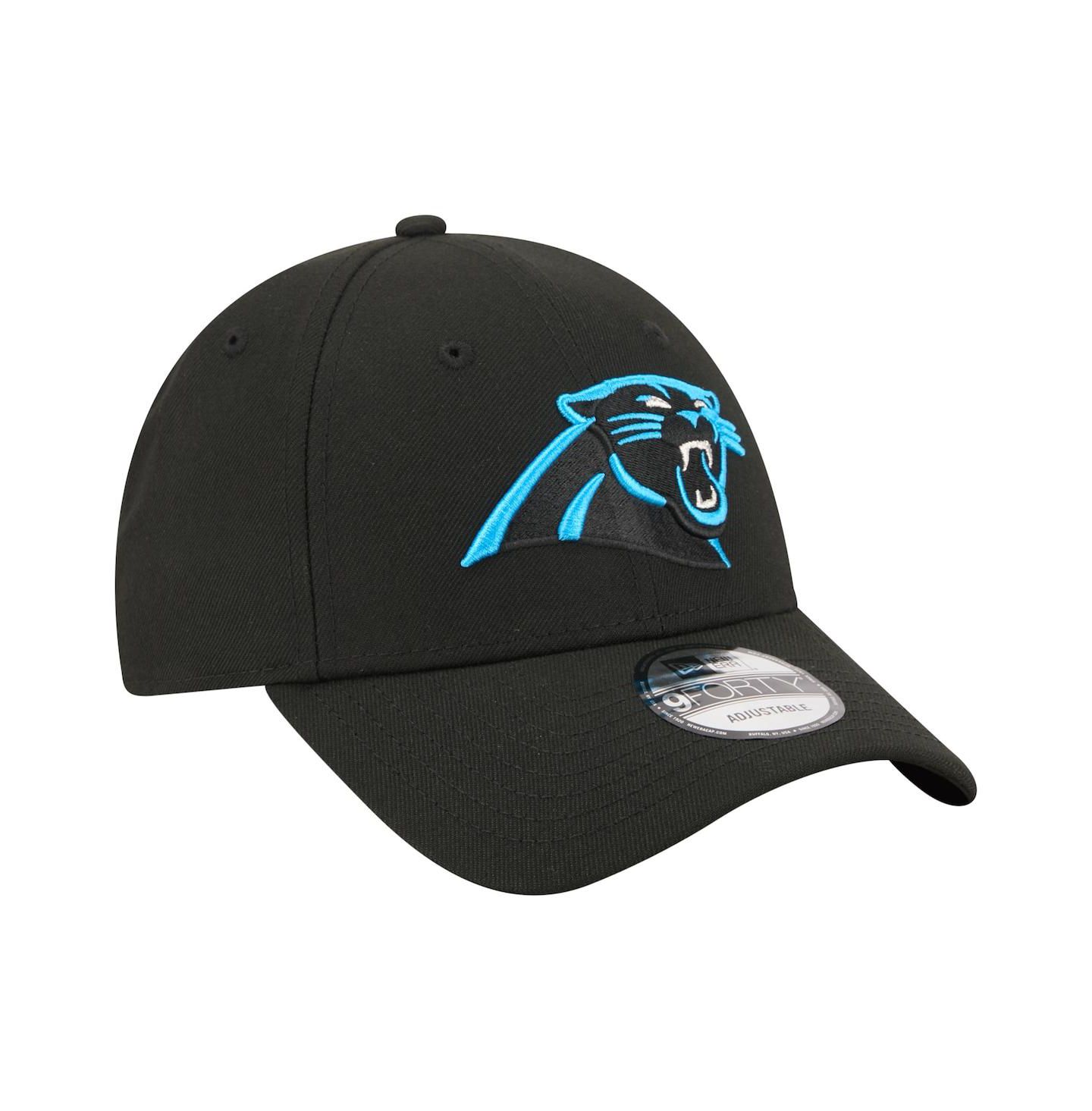 Мужская кепка New Era Black Carolina Panthers Core Team 9FORTY Adjustable Hat — фото 3