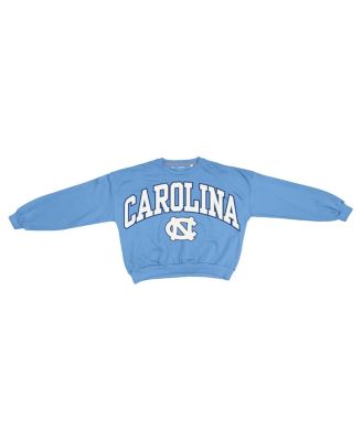 Women's Light Blue North Carolina Tar Heels Oversized Janice Waist-Length Sweatshirt