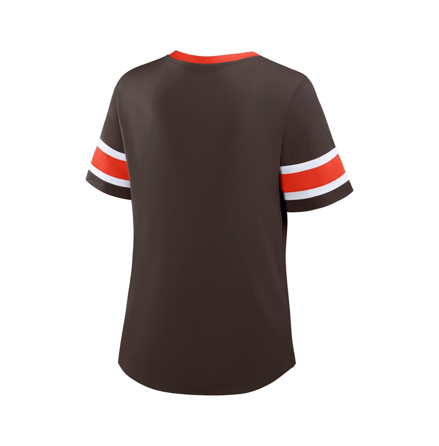 Женская футболка Fanatics Brown Cleveland Browns Redzone Draw Play Athena Lace-Up — фото 3