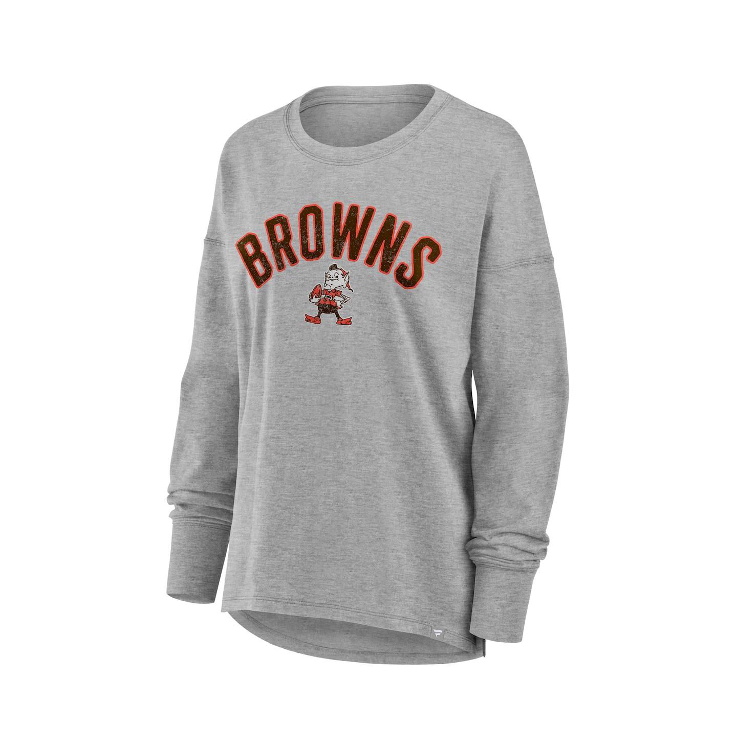 Женская футболка Fanatics Heather Gray Cleveland Browns Hometown Legacy Long Sleeve — фото 2