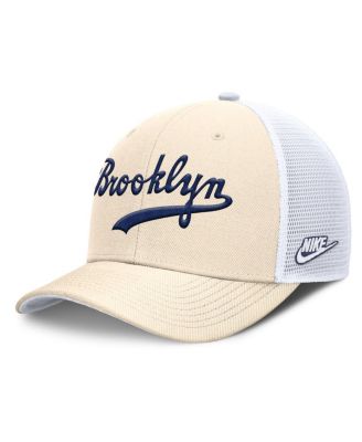 Men's Natural Brooklyn Dodgers Cooperstown Collection Dri-FIT Rise Trucker Adjustable Hat