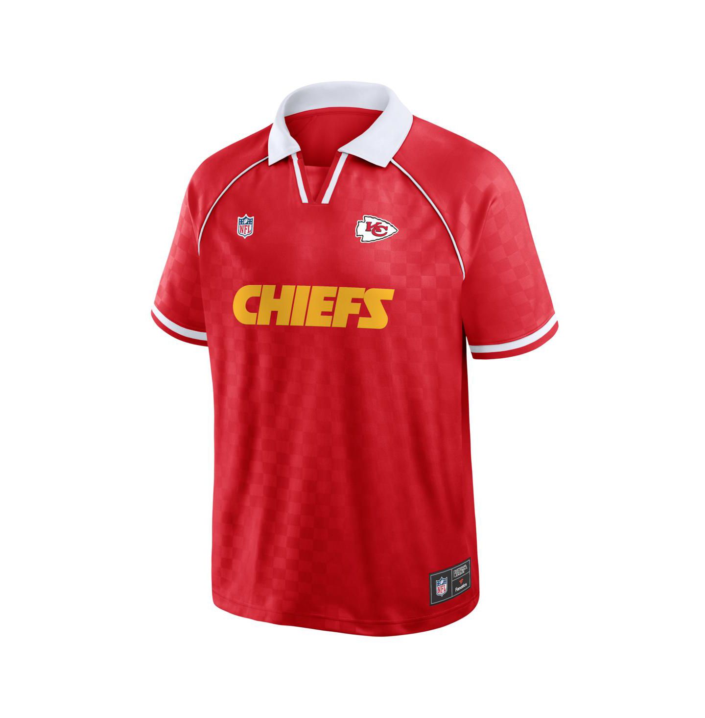 Мужская рубашка-поло Fanatics Kansas City Chiefs Homerun, V-образный вырез, Red/White — фото 2