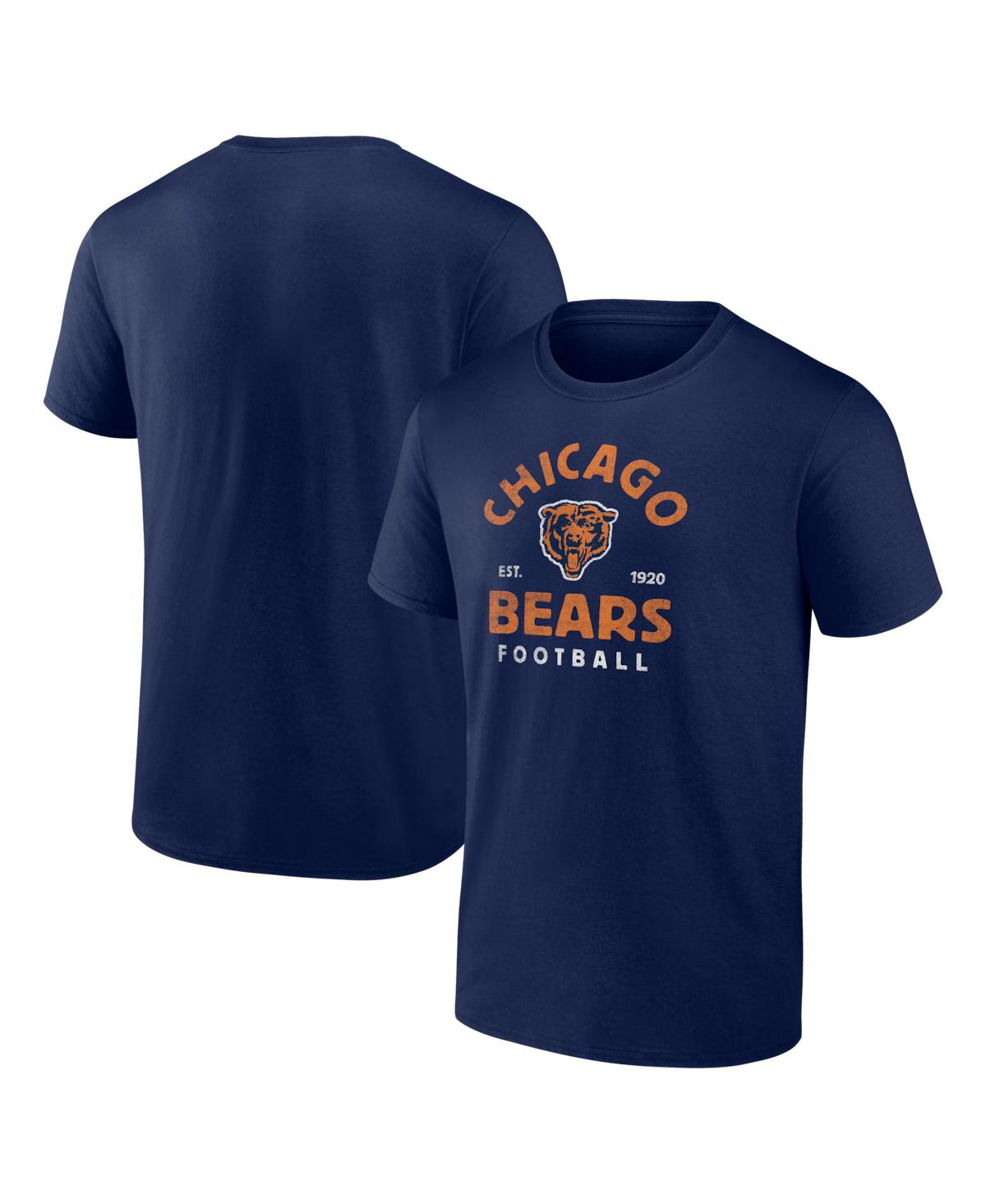 Logo Athletic Men's Navy Chicago Bears Vintage Arch T-Shirt