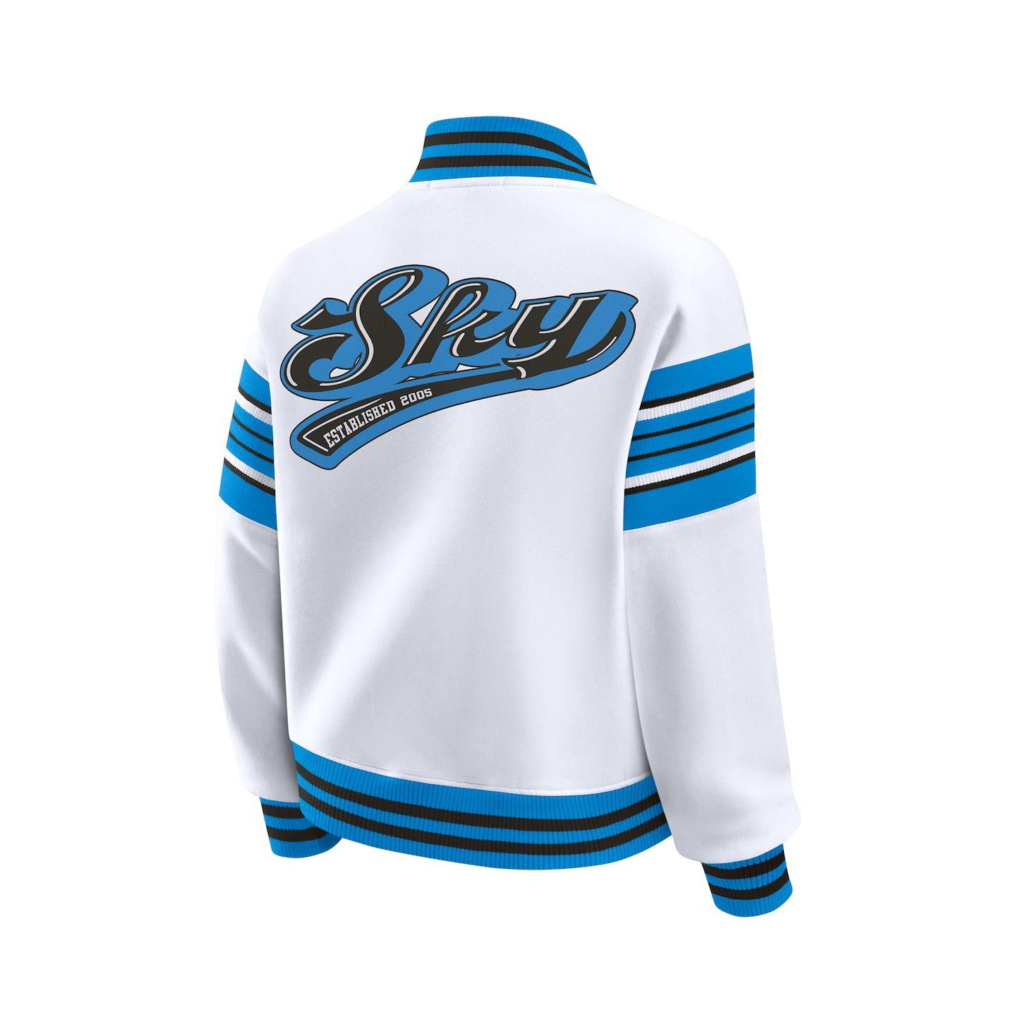 Женская куртка WEAR by Erin Andrews White/Blue WNBA Full-Snap Fleece Sweatshirt — фото 3