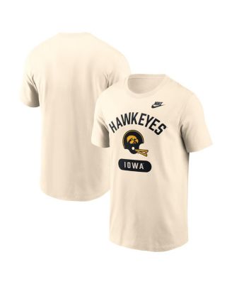 Men's Natural Iowa Hawkeyes Legacy Arch Helmet T-Shirt