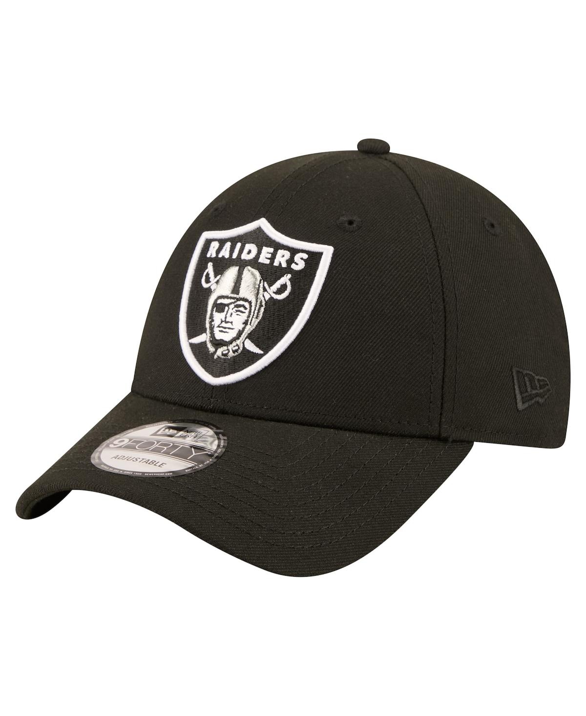 New Era Men's Black Las Vegas Raiders Core Team 9FORTY Adjustable Hat - Black