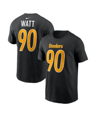 Men's T.J. Watt Black Pittsburgh Steelers Carbon Name & Number T-Shirt