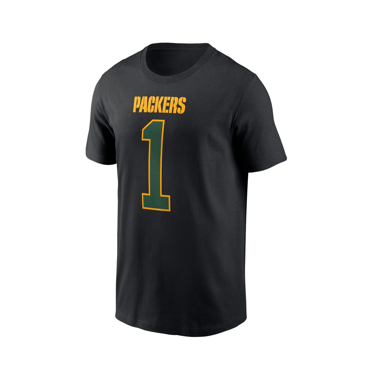 Мужская футболка Nike Micah Parsons Black Green Bay Packers Carbon Name & Number — фото 3