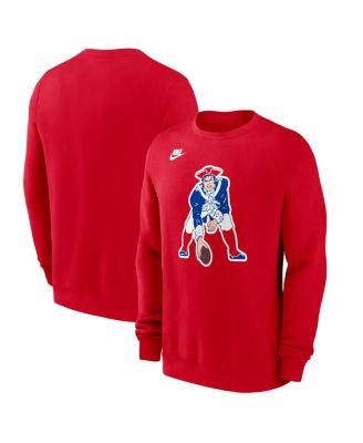 Men's Red New England Patriots Pat Patriot Club Sweatshirt