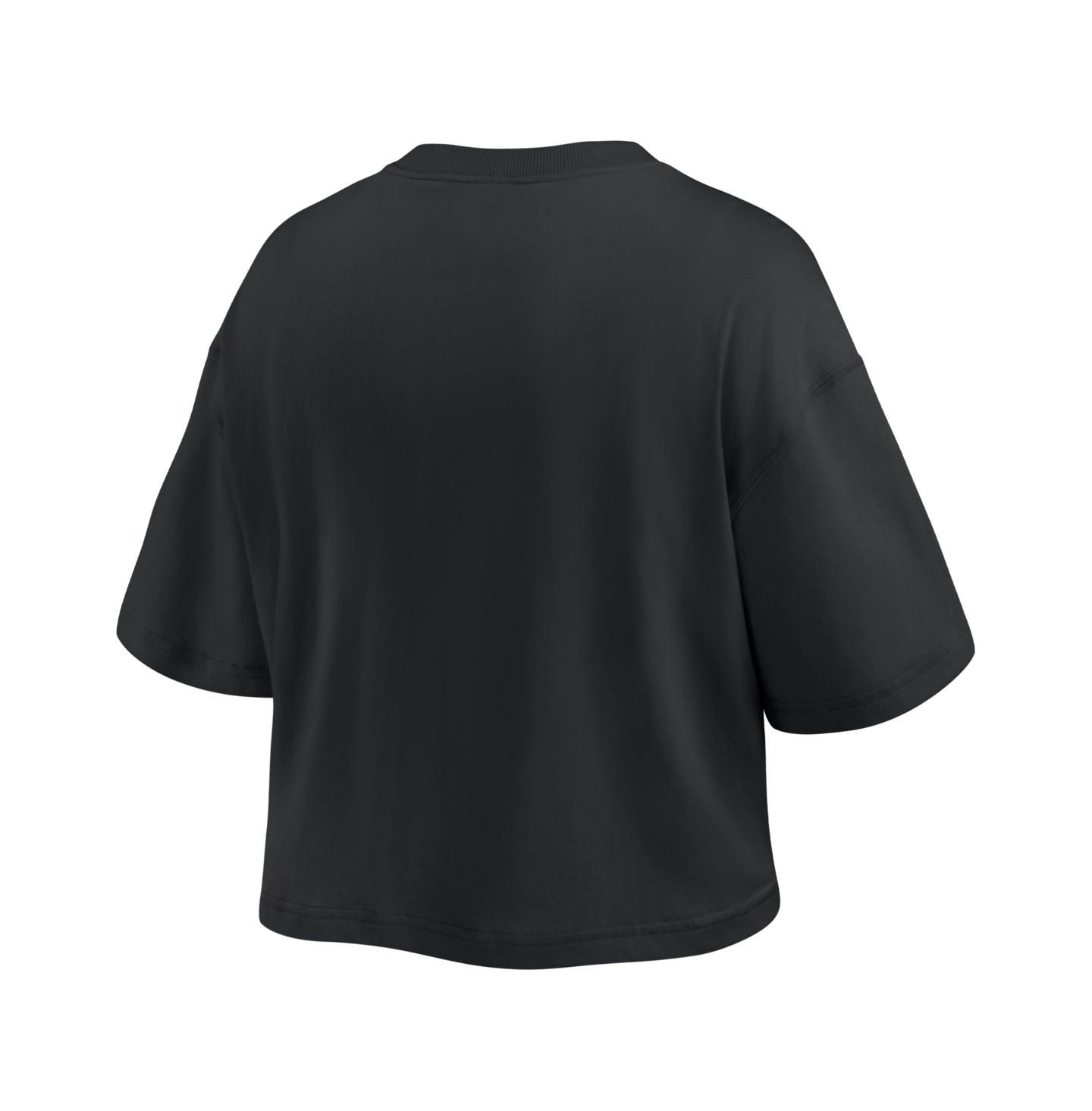 Женский топ Fanatics New York Yankees Blackout Wave Cropped — фото 3