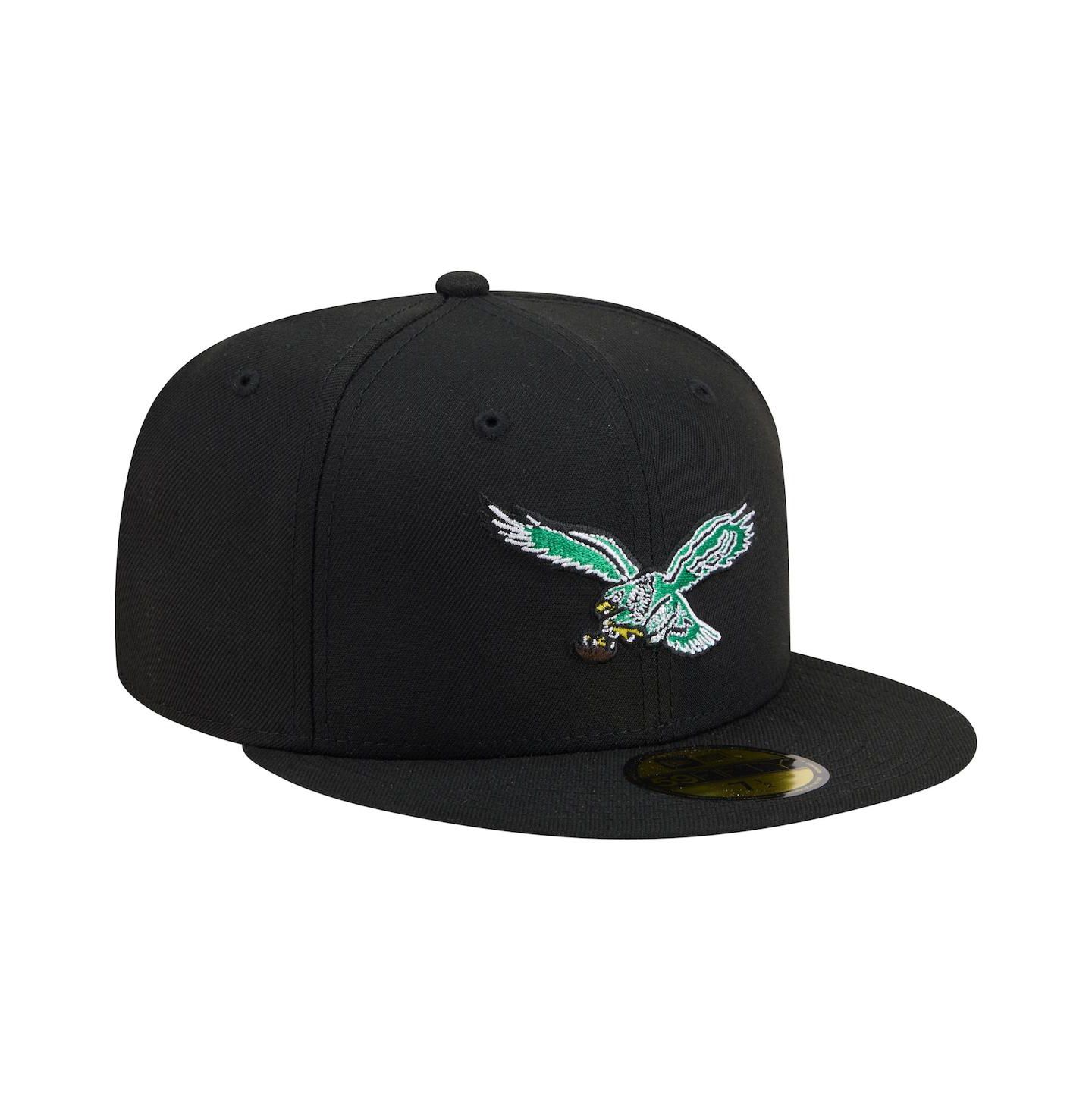 Мужская кепка New Era Black Philadelphia Eagles 59FIFTY Fitted Hat — фото 3