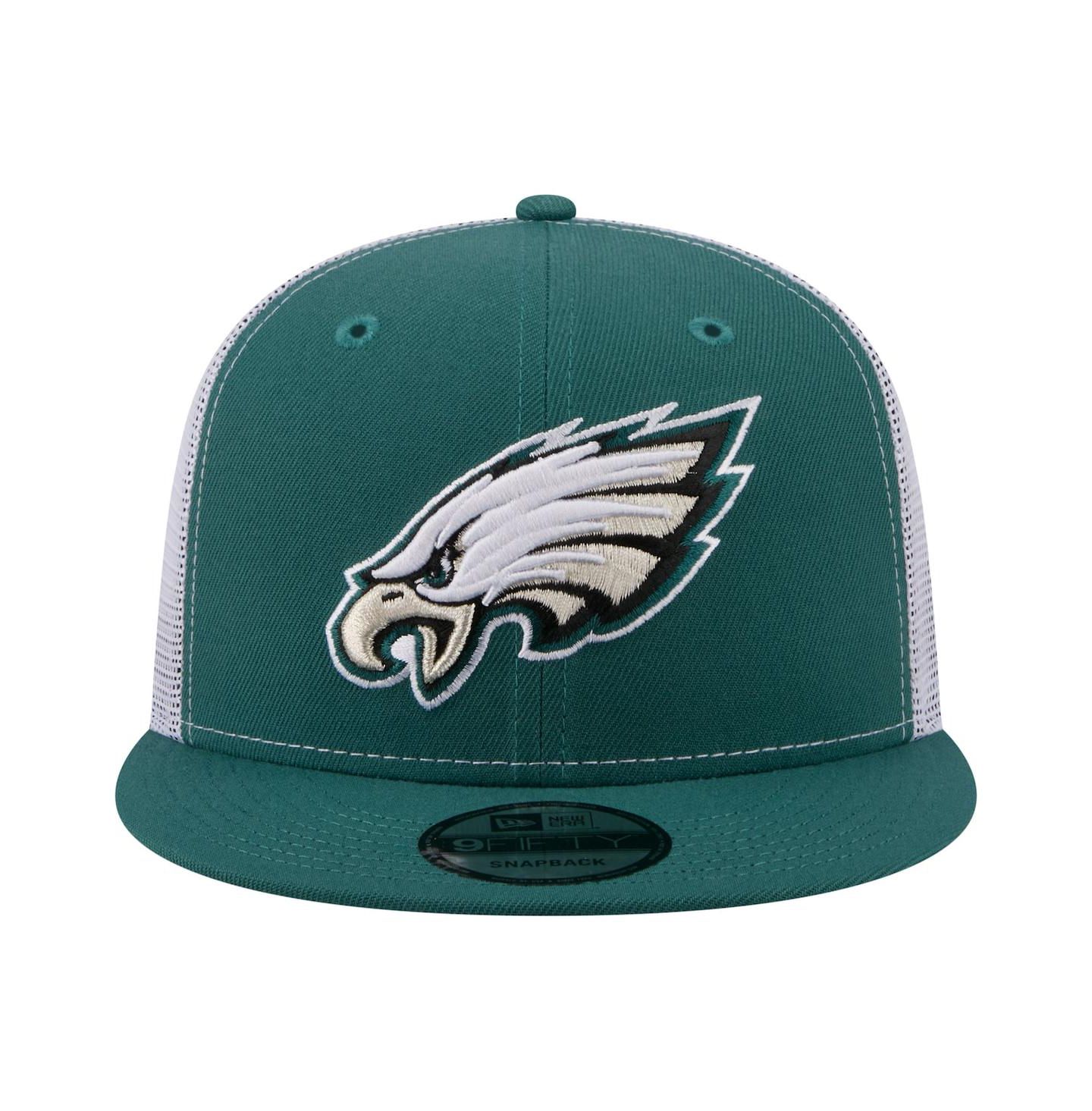 Мужская кепка New Era Midnight Green Philadelphia Eagles Core Team 9FIFTY Trucker Snapback Hat — фото 2