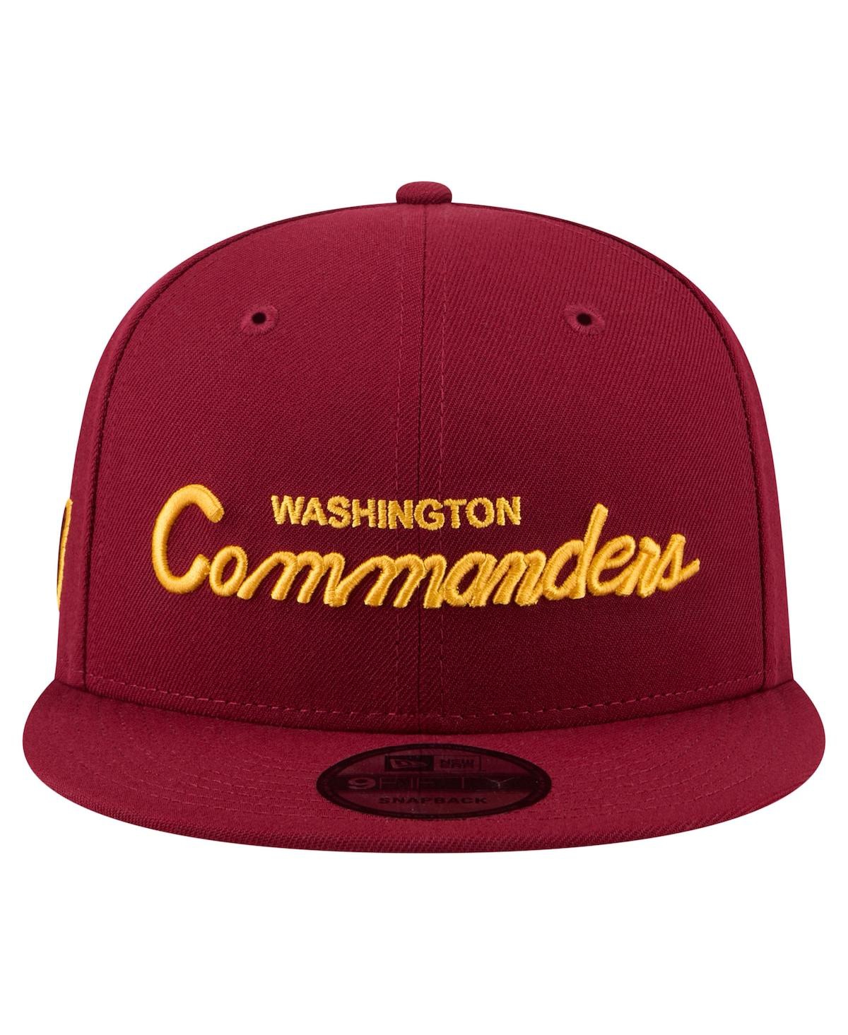 New Era Men's Burgundy Washington Commanders Core Team Script 9FIFTY Snapback Hat