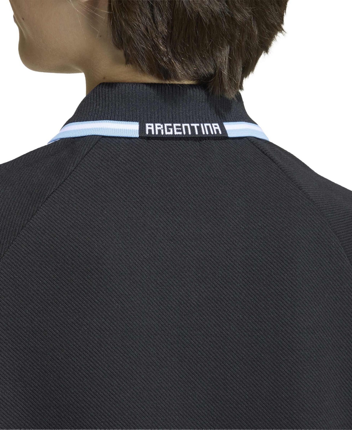 Adidas Big Boys and Girls Black Argentina National Team Away Full-Zip Anthem Jacket