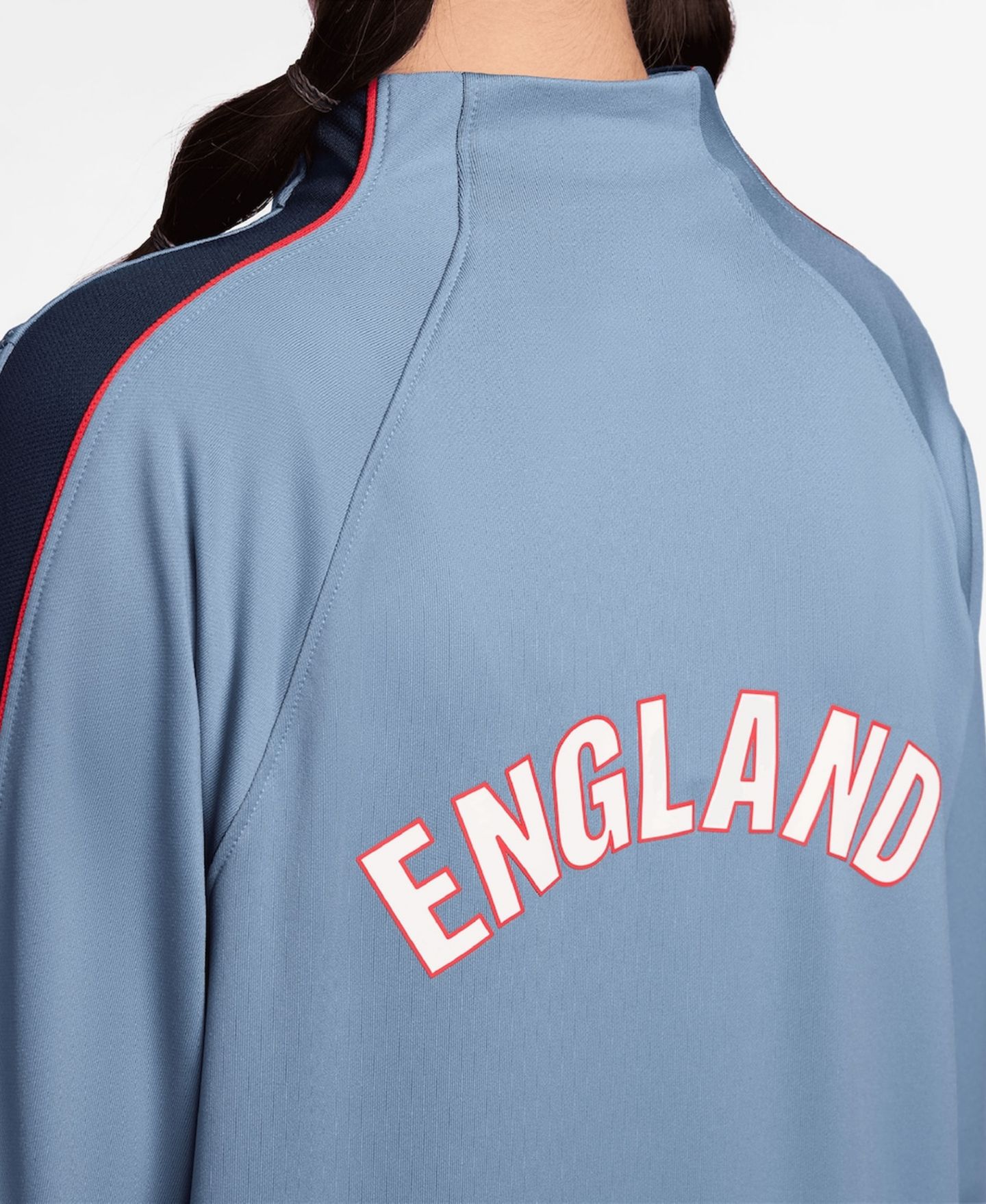 Детская тренировочная кофта Nike England 2026 Strike Dri-FIT с молнией, синяя — фото 3