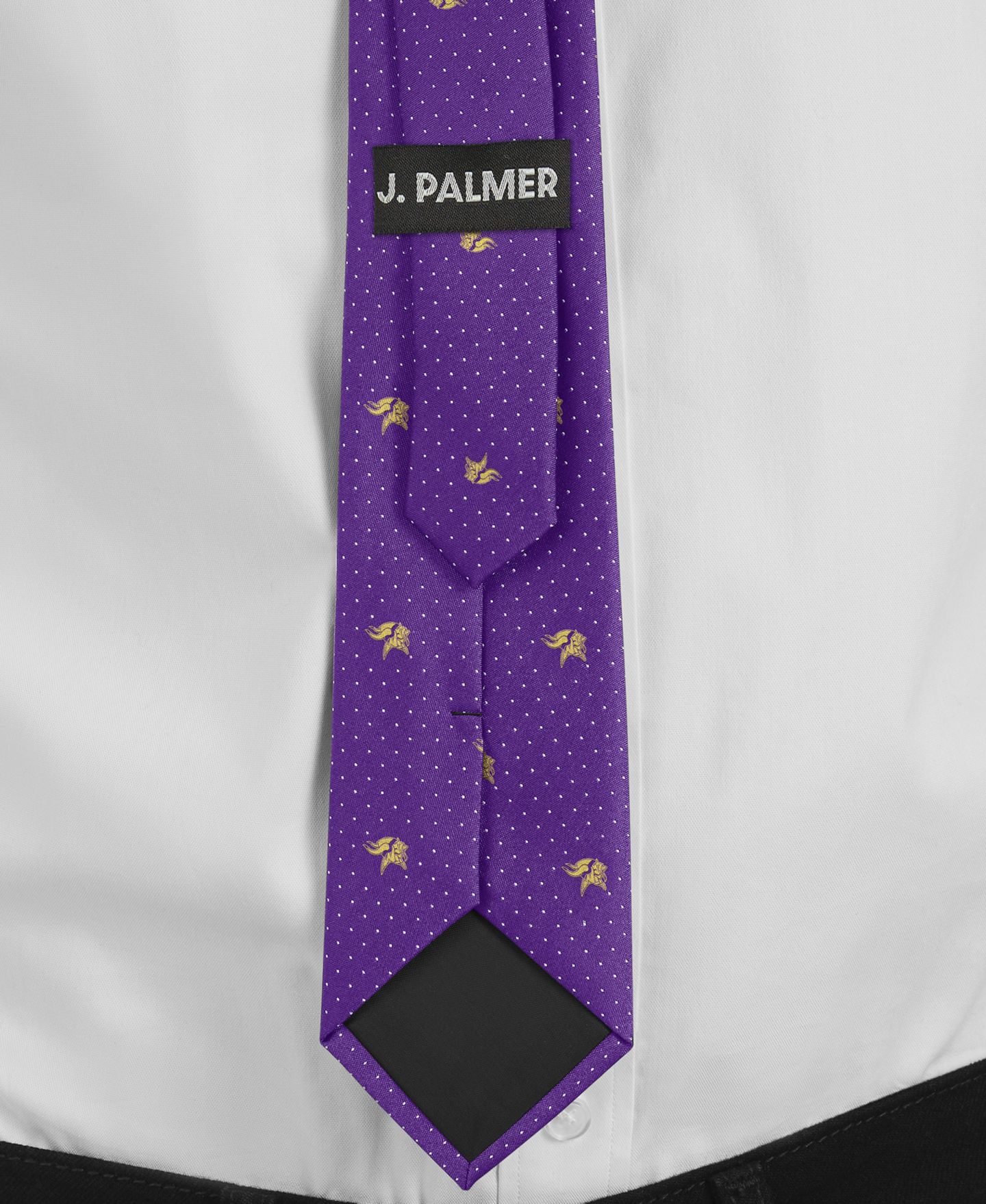 Мужские галстуки J. Palmer Minnesota Vikings Game Day Polka Dot Tie — фото 5