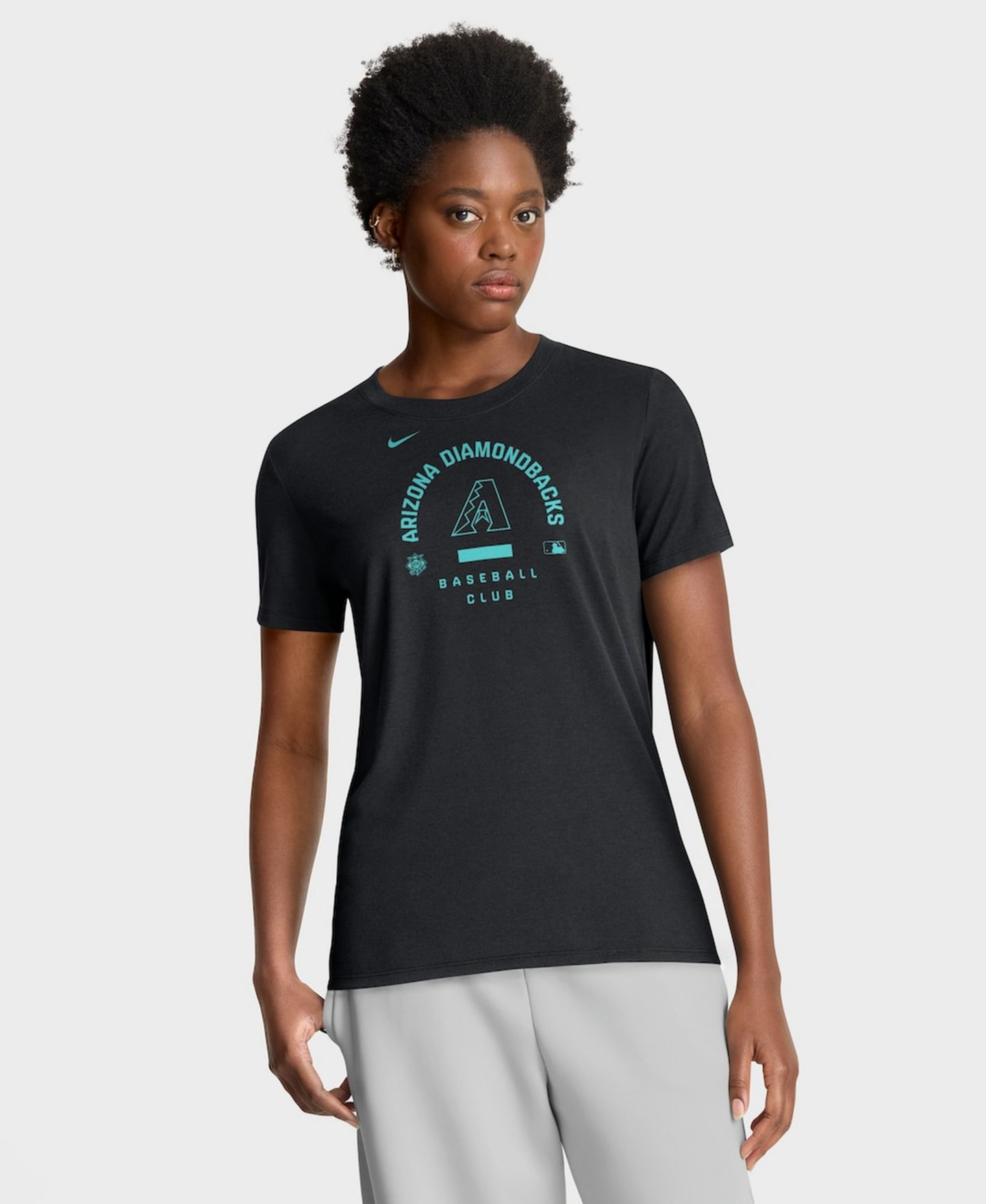 Женская футболка Nike Black Arizona Diamondbacks Authentic Collection Early Work Tri-Blend Dri-FIT — фото 3