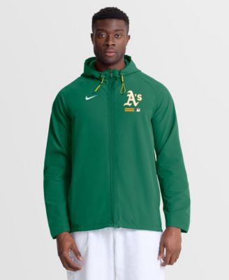 Men's Kelly Green Athletics Authentic Collection Raglan Therma-FIT Full-Zip Hooded Jacket