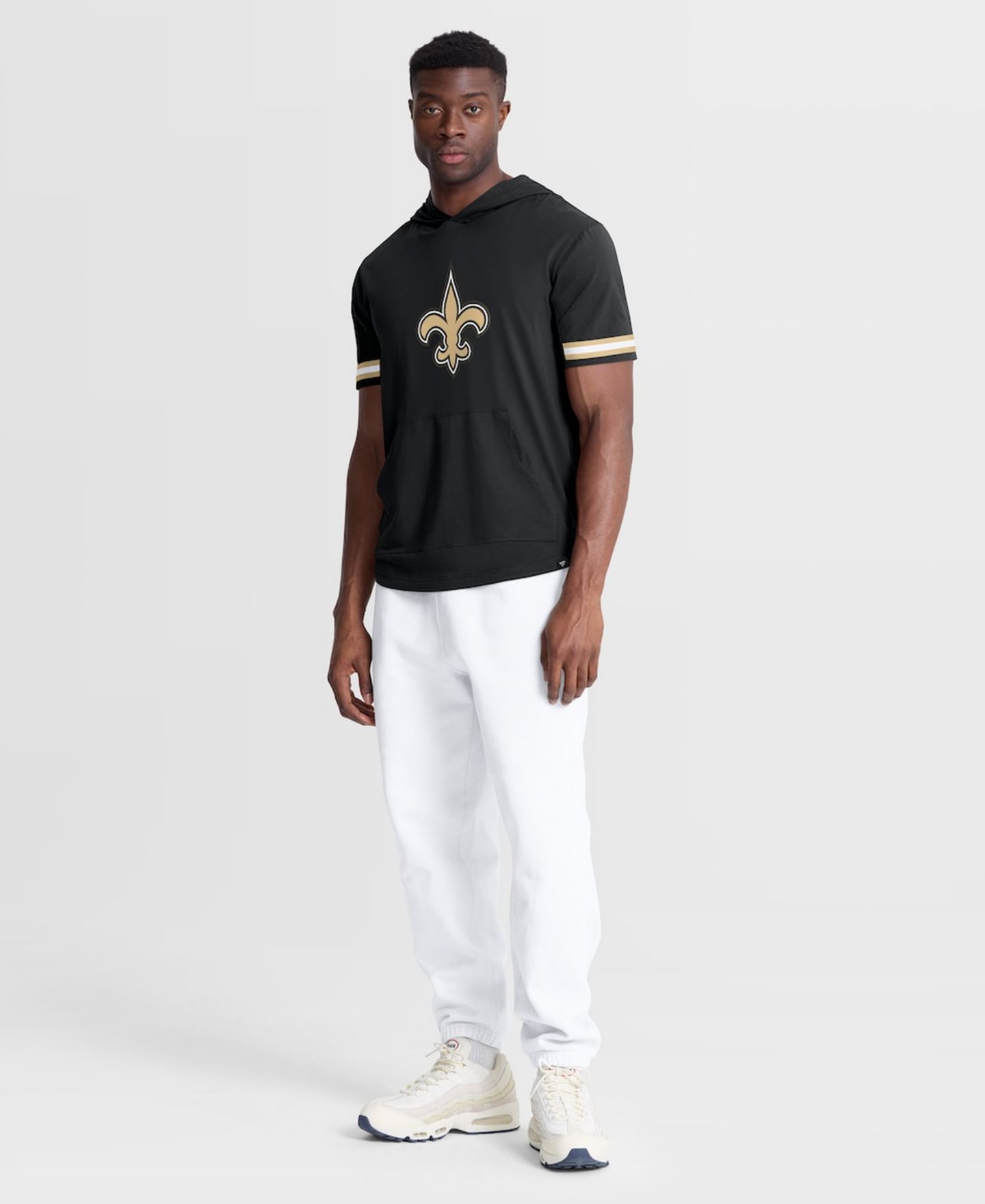Мужская футболка Fanatics Black New Orleans Saints Optimal Play Short Sleeve Hooded — фото 5