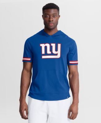 Men's Royal New York Giants Optimal Play Short Sleeve Hooded T-Shirt