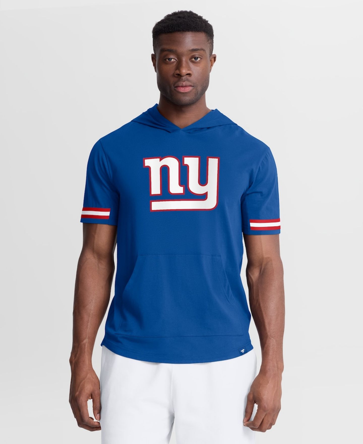 Мужская футболка Fanatics Royal New York Giants Optimal Play Short Sleeve Hooded — фото 1