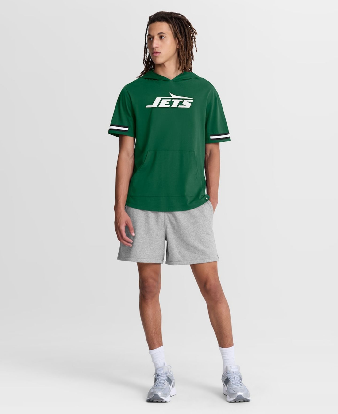 Мужская футболка Fanatics Green New York Jets Optimal Play Short Sleeve Hooded — фото 5