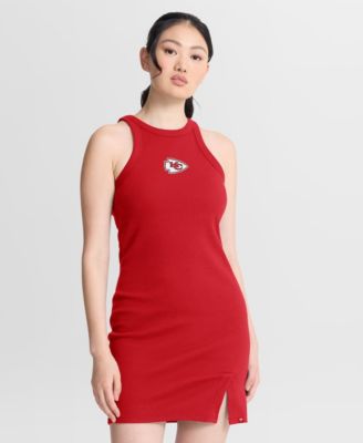 Women's Red Kansas City Chiefs Push Beyond Tri-Blend Ribbed Sleeveless Dress