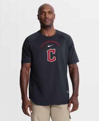 Men's Navy Cleveland Guardians Authentic Collection Batting Practice Pre-Game Raglan Dri-FIT Top
