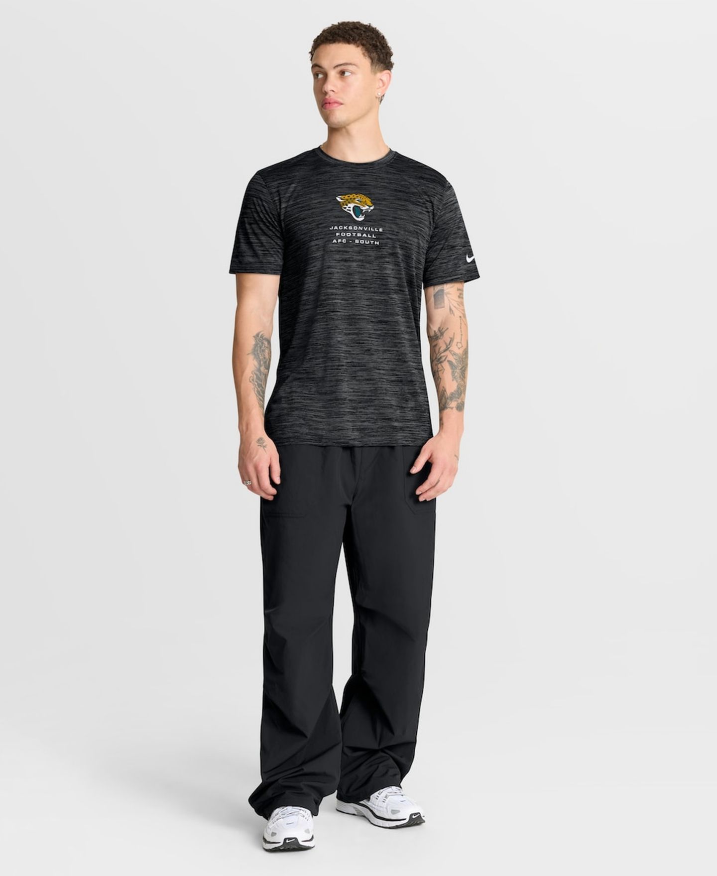 Мужская футболка Nike Black Jacksonville Jaguars Velocity Ball Carrier Dri-FIT — фото 5