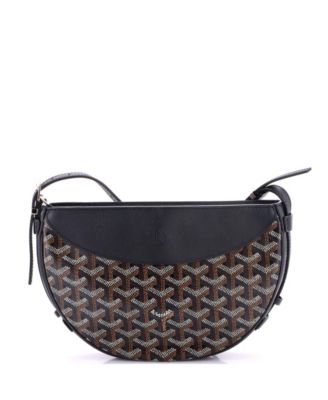 Hirondelle Shoulder Bag Coated Canvas and Leather