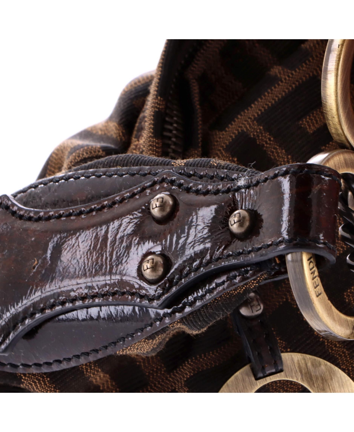 Pre-Owned Fendi Mini Chef Chain Hobo Zucca Canvas