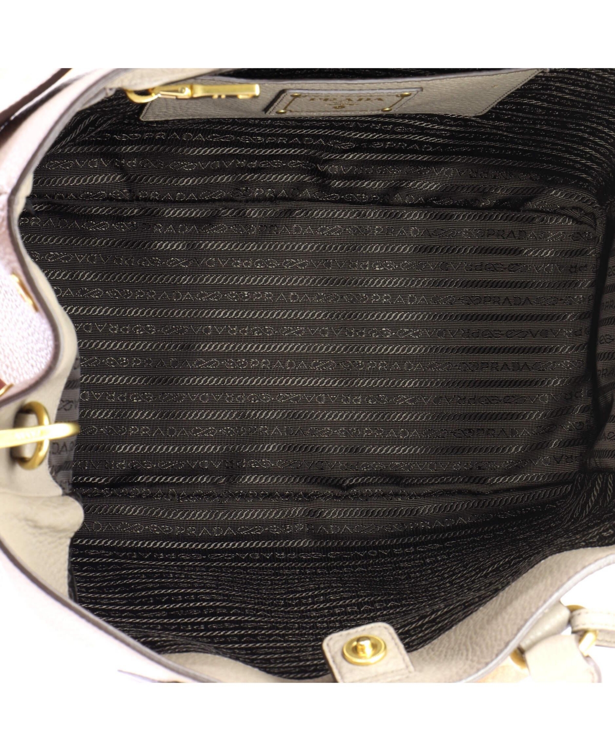 Pre-Owned Prada Large Convertible Shopper Tote Vitello Daino