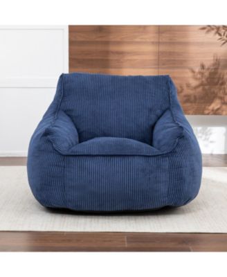 Bean Bag Chair, Comfy Corduroy Large with Filler Included, Soft Beanbag Chairs, Ergonomic, for Bedroom and Living Room