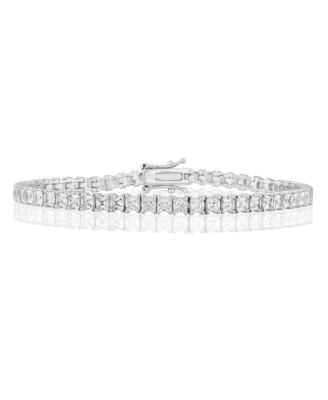 Elegant 4mm Square CZ Tennis Bracelet
