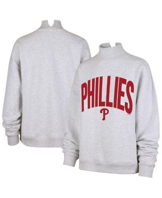 Women's Heather Gray Philadelphia Phillies Subtle Muse Mock Neck Sweatshirt