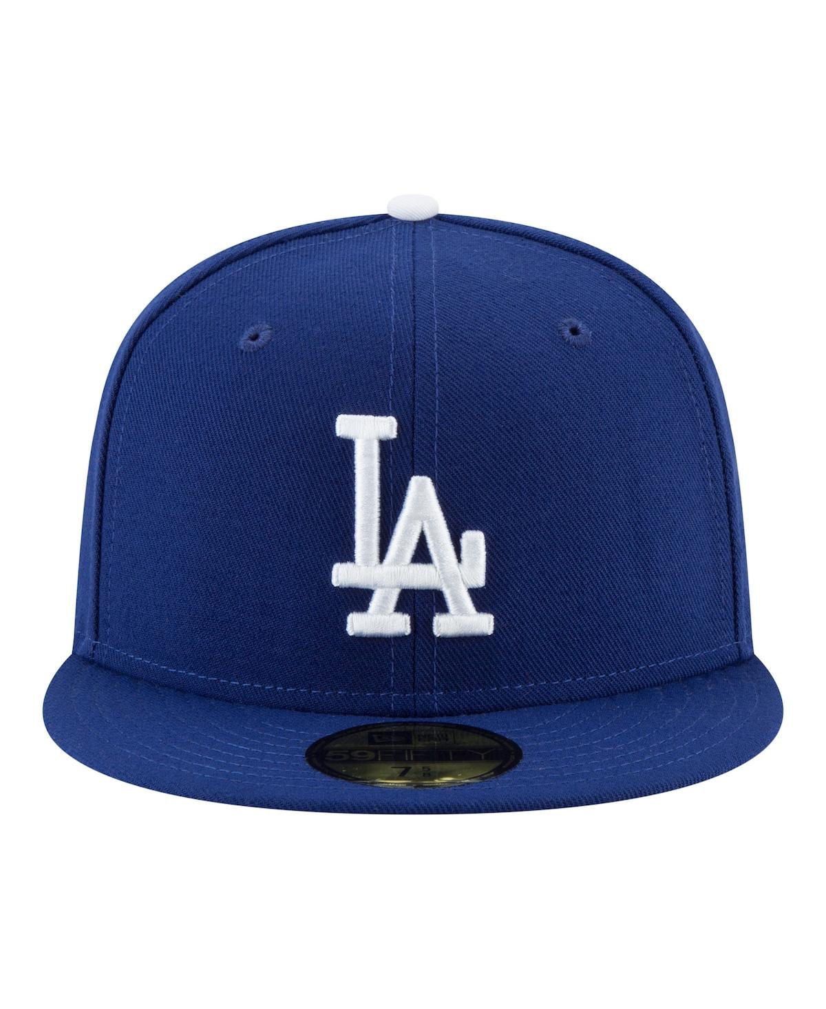 New Era Men's Royal Los Angeles Dodgers Blue Heaven On Earth Script Patch 59FIFTY Fitted Hat