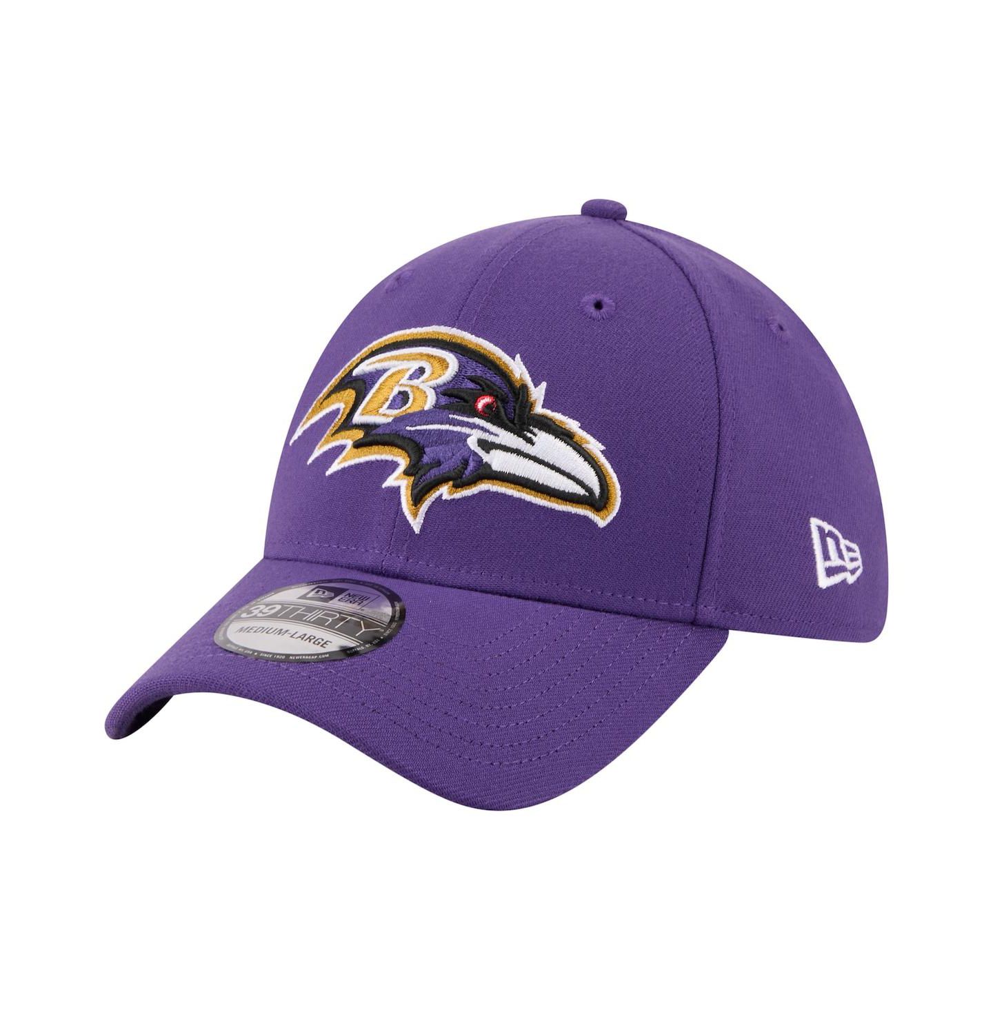 Мужская кепка New Era Purple Baltimore Ravens Core Team 39THIRTY Flex Hat — фото 1