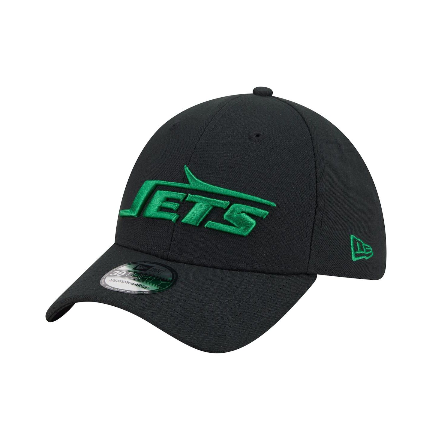 Мужская кепка New Era Black New York Jets Core Team 39THIRTY Flex Hat — фото 1