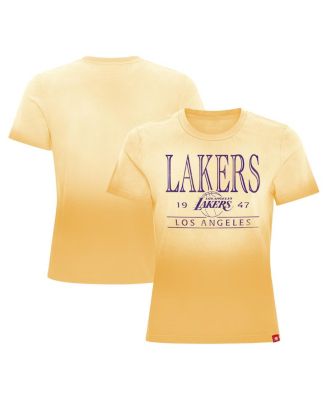 Women's Gold Los Angeles Lakers Arcadia Sun-Dipped T-Shirt