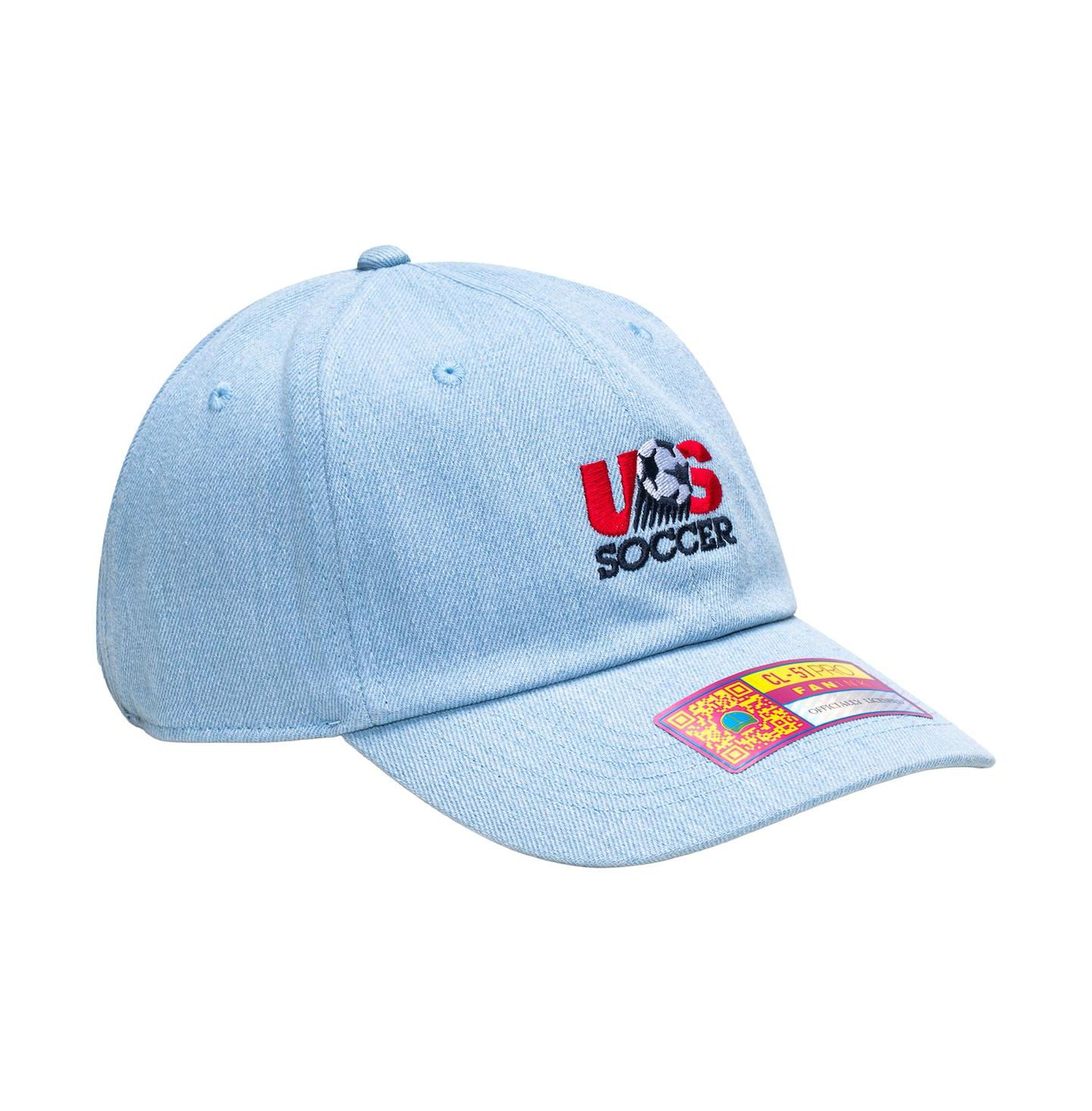 Кепка Fan Ink Light Blue Usmnt Making History Adjustable Trucker Hat — фото 3