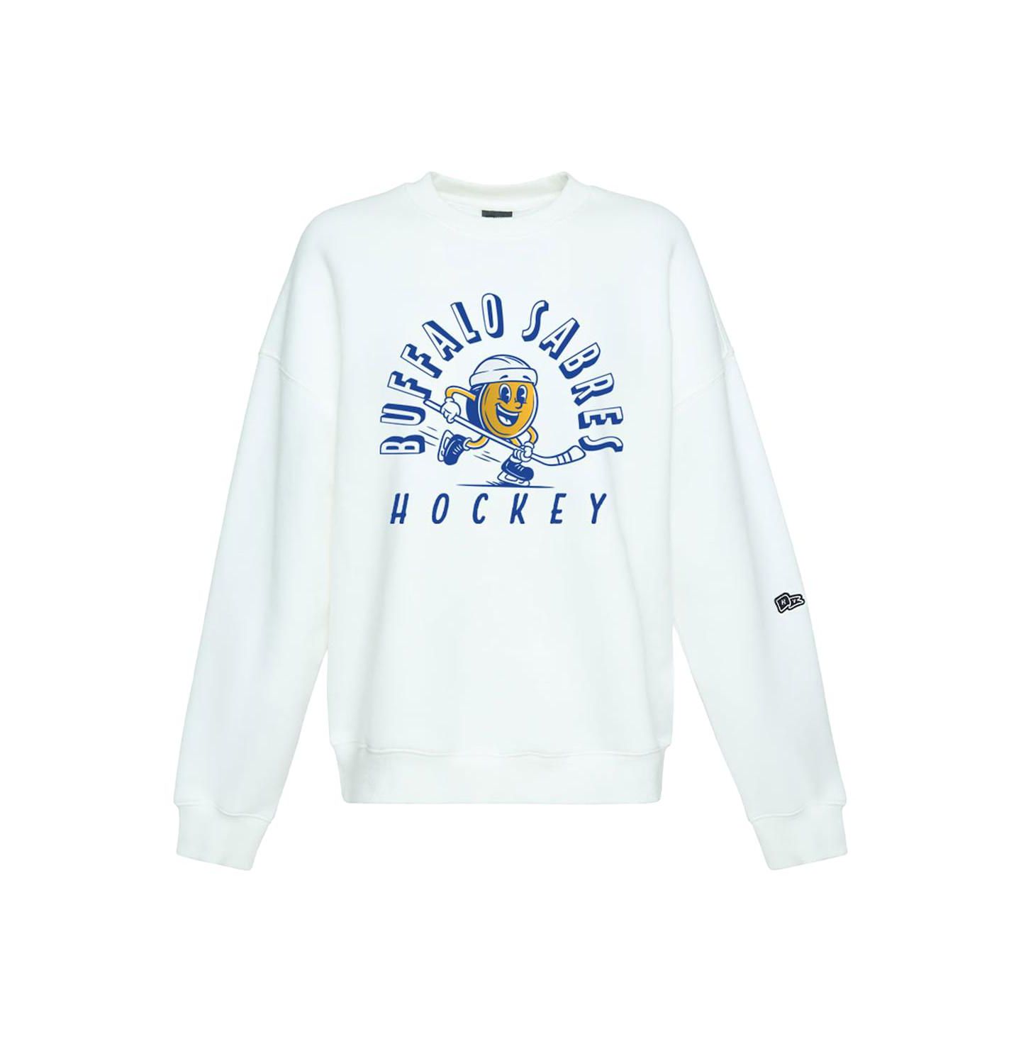Женская толстовка Hype And Vice White Buffalo Sabres Action Mascot Oversized — фото 3