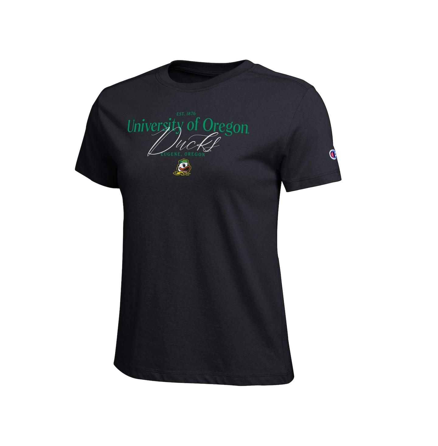 Женская футболка Champion Black Oregon Ducks Lifestyle — фото 3