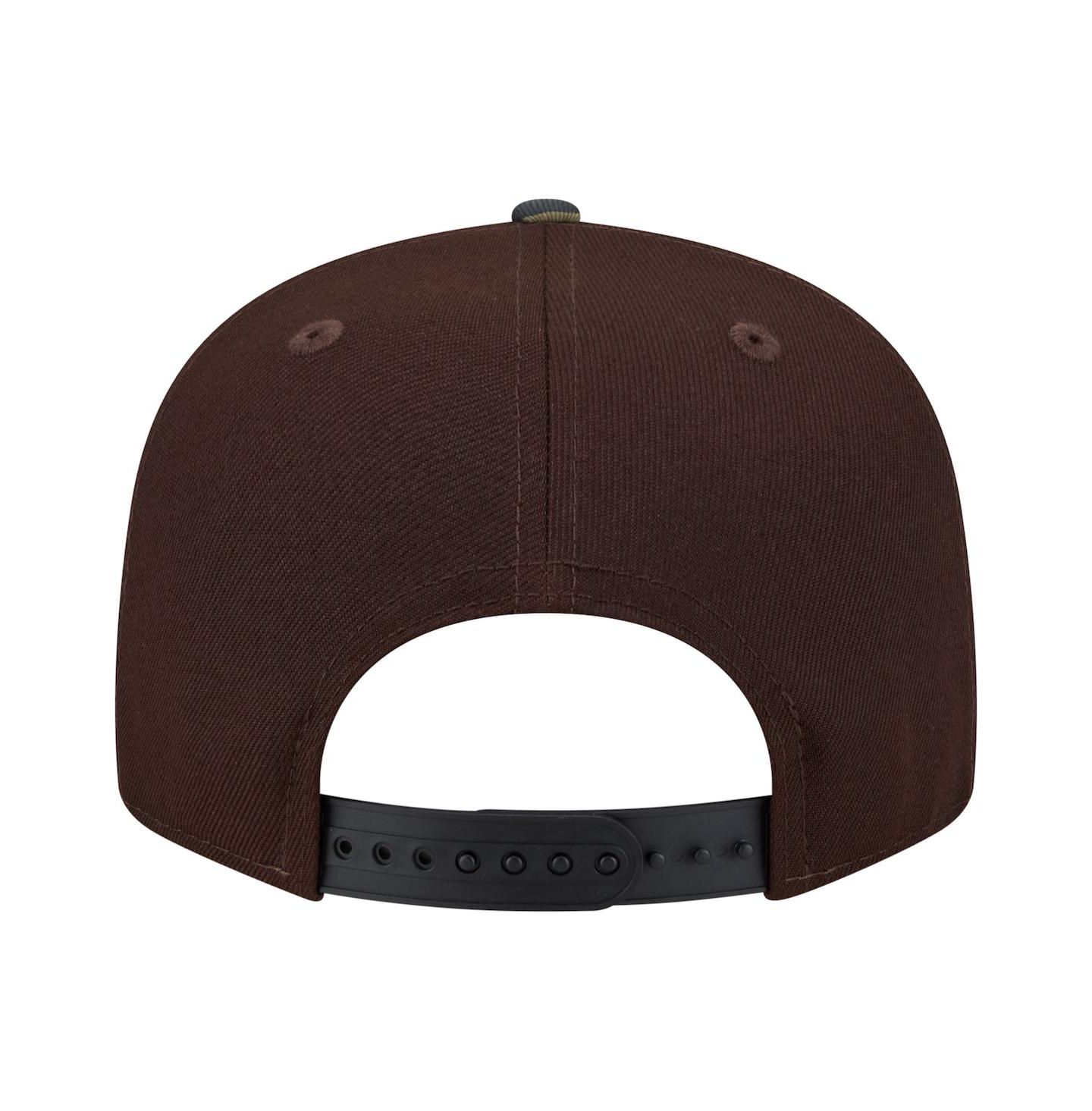 Мужская кепка New Era Dark Brown New York Giants Burnt Wood Camo 9FIFTY Snapback Hat — фото 3
