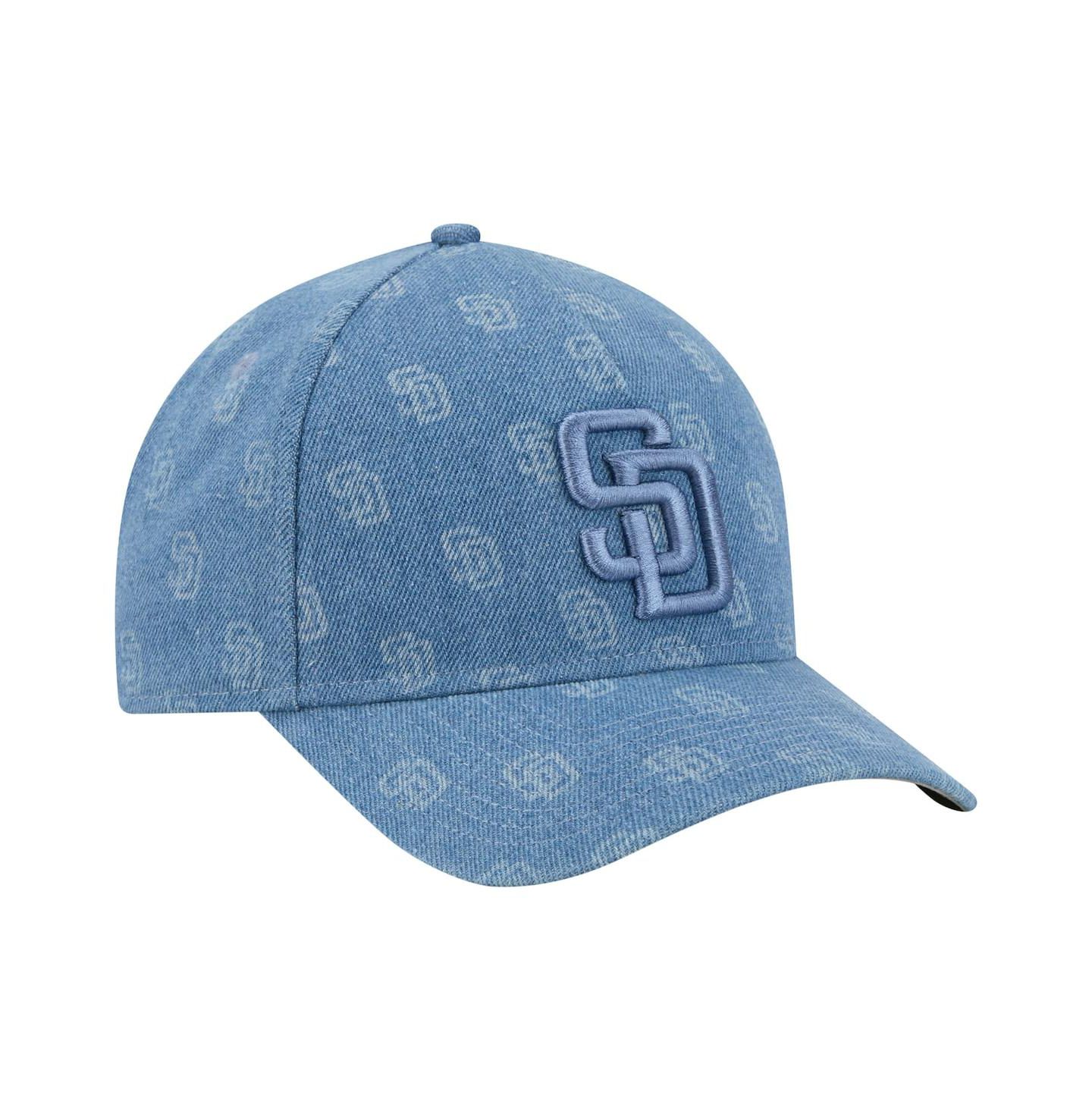 Кепка унисекс New Era 9FORTY A-Frame San Diego Padres, регулируемая, Denim — фото 4